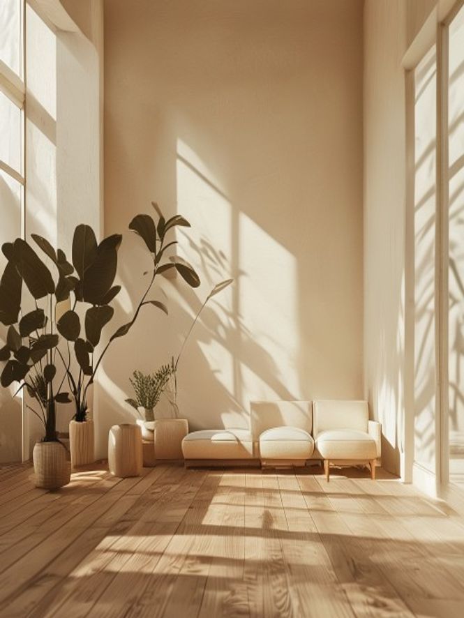 Peaceful person sitting by window with soft morning light, journal on lap